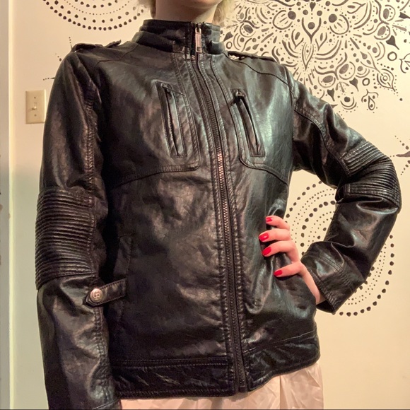 Leather Motorcycle Jacket - Picture 3 of 5